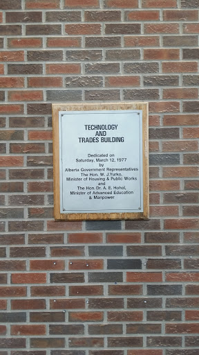 Technology and Trades Building Dedication Plaque