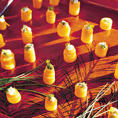 Carrot Roulades with Radish and Herb Goat Cheese