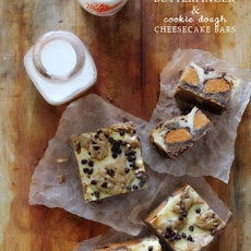 Butterfinger Cookie Dough Cheesecake Bars