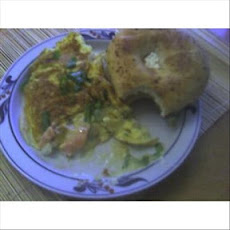 Ari's Eggs and Onions and Salmon and Cream Cheese