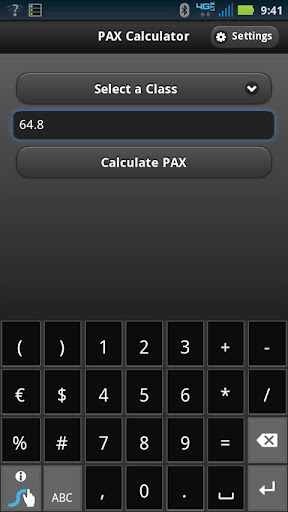 PAX Calculator