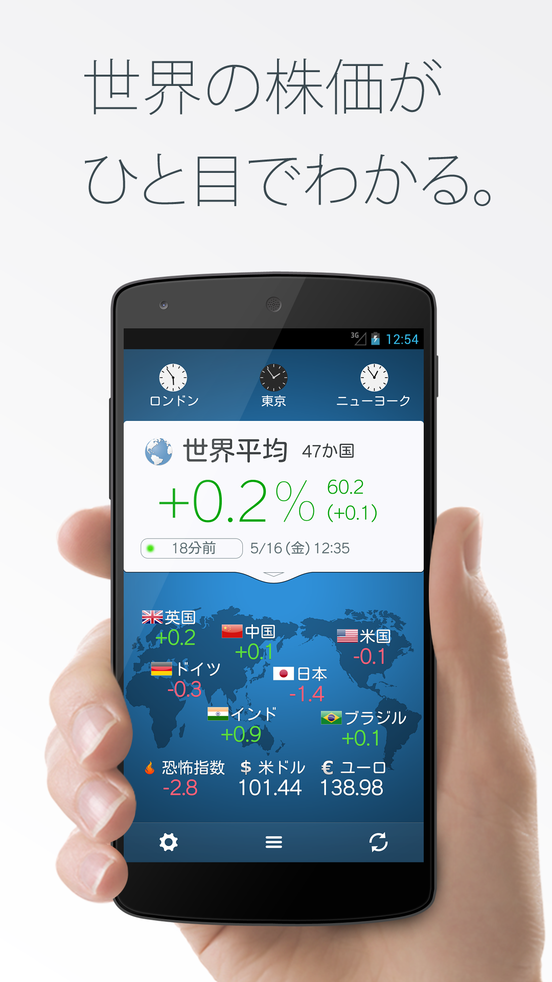 Android application WorldStock screenshort
