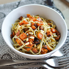 Fettuccine with Roasted Butternut Squash, Brown Butter & Sage