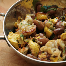 Squash and Cauliflower Salad with Cranberry Beans and Salsa Verde