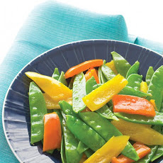 Ginger Snow Peas and Peppers