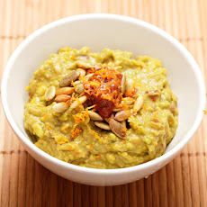 Chipotle-Orange Guacamole with Toasted Pumpkin Seeds