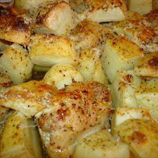 Parmesan Chicken and Potato Bake