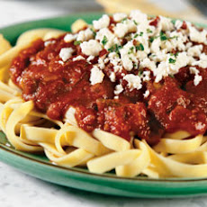 Fettuccine With Chunky Feta -tomato Sauce