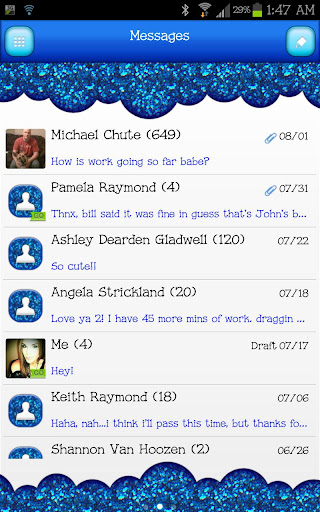 免費下載個人化APP|GO SMS - Blue Glitter 2 app開箱文|APP開箱王