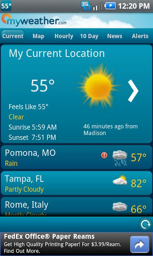 myweather-mobile for android screenshot