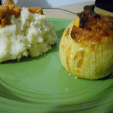 Spicy Sausage Stuffed Onions