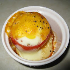 Tomato Filled With Cheese and Egg