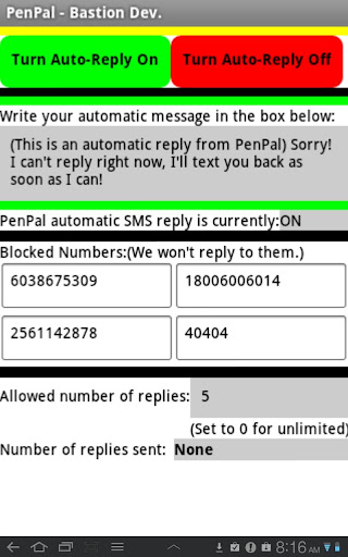 PenPal - Automatic Text Reply