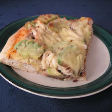 Chicken, Mushroom, and Avocado Pizza