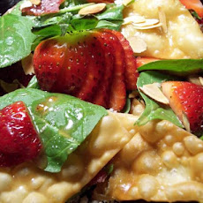 Strawberry Spinach Won Ton Salad