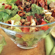 Grilled Chicken Club Salad with Guacamole Dressing