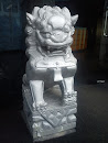 Wooden Lion Statue Gangarama