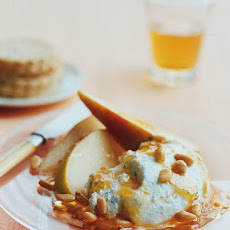 Herbed Cheese with Pears, Pine Nuts, and Honey