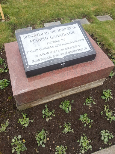 Finnish Canadians Memorial Plaque