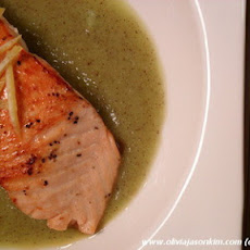 Sockeye Salmon on Kiwi & Lemon Puree