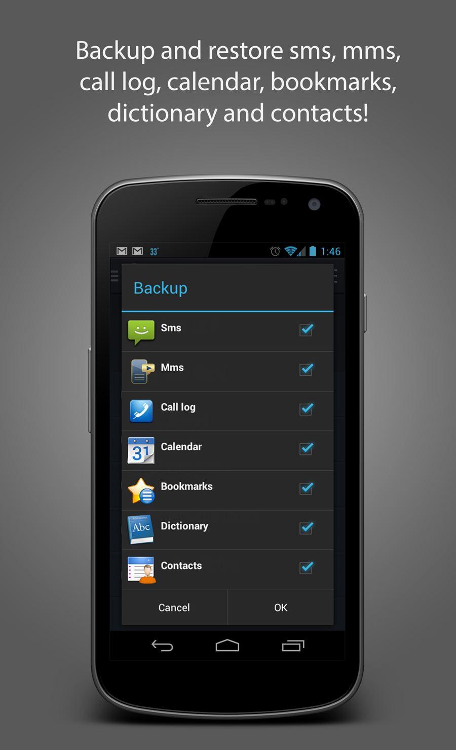 Android application Easy Backup &amp; Restore screenshort