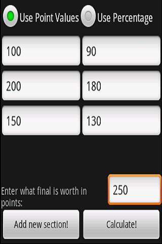 GPA Final Exam Calculator