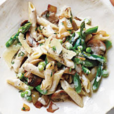 Spring Vegetable Penne with Lemon-Cream Sauce