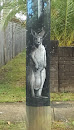 Kangaroo Phone Pole Mural