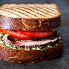 Flank Steak on Texas Toast with Chimichurri