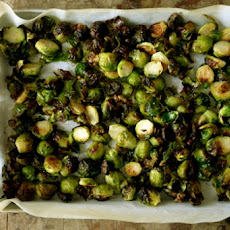Roasted Brussel Sprouts with Mustard Soy Vinaigrette
