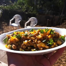Warm Tempeh, Pepper and Corn Salad