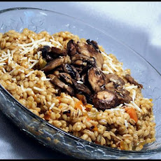 Pearl Barley Risotto (orzotto) With Sauteed Mushrooms