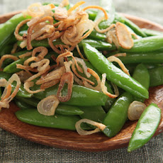 Snap Peas with Crispy Shallots Recipe