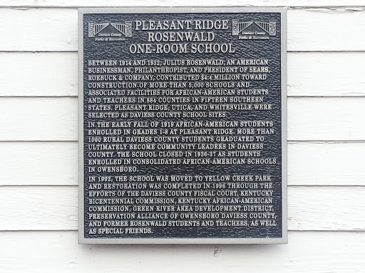 Pleasant Ridge Rosenwald One Room School
