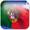 3D Portugal Flag + mobile app icon