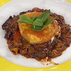 Fried Fresh Mozzarella with Mushroom Ragu