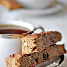 Mocha Almond Biscotti With Chocolate Drizzle