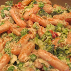 Broccoli and Carrots in Creamy Parmesan Sauce