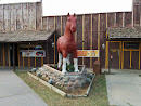The Big Red Draft Horse at Fred's Arena