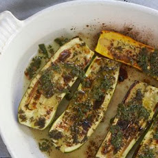 Roasted Zucchini with Chili-Mint Vinaigrette