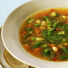 Spring Vegetable Soup With Pesto