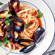 Mussels Fra Diavolo with Linguine