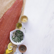 Herb-Crusted Salmon with Roasted Lemons