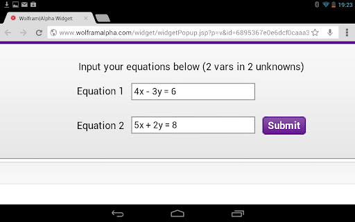 Simultaneous Eq's Calculator