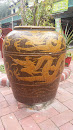 Twin Dragon Giant Vase