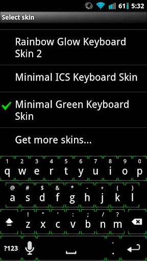 Minimal Green Keyboard Skin