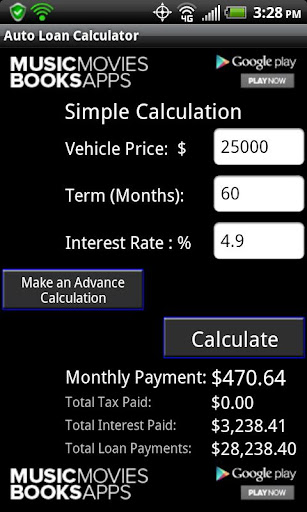 Auto Loan Calculator English
