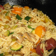 Orzo Pasta With Sauteed Vegetables