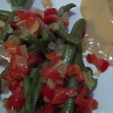 Green Beans with Almonds and Caramelized  Shallots