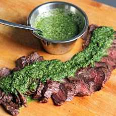 Ted Allen's Grilled Steak with Roasted Jalapeño Chimichurri